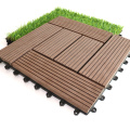 WPC New 3D Embossing Surface Design Waterproof DIY Wood Plastic Composite Deck Tiles Decking WPC Interlocking Deck Tiles